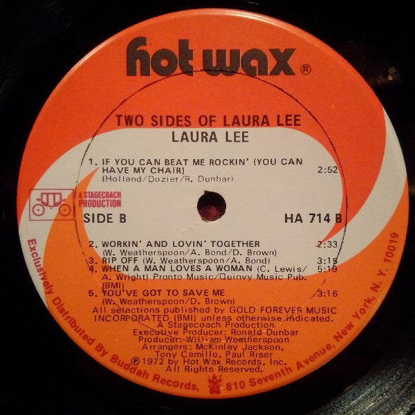 Laura Lee : Two Sides Of Laura Lee (LP, Album, Son)