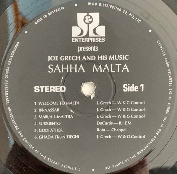 Joe Grech : Sahha Malta with Joe Grech (LP, Album)