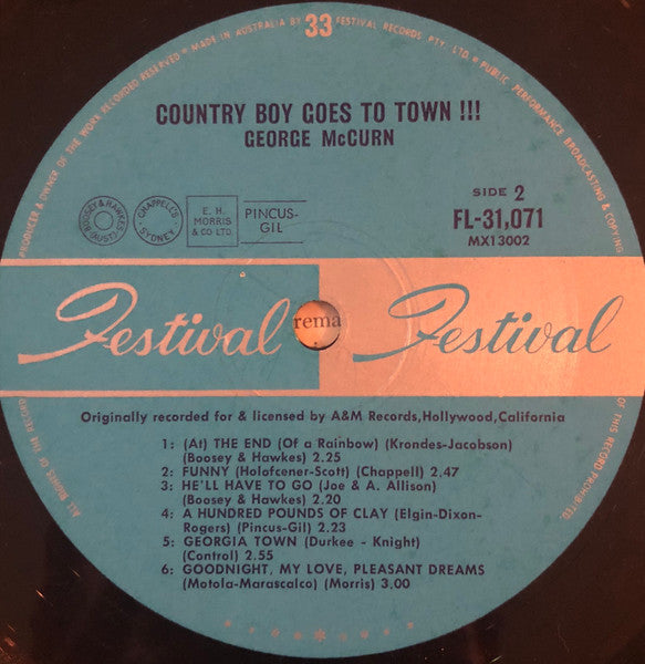 George McCurn : Country Boy Goes To Town!!! (LP, Mono)