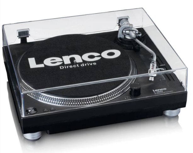 LENCO L-3809BK - Direct drive Record Player with USB / PC Encoding - Black - Refurbished