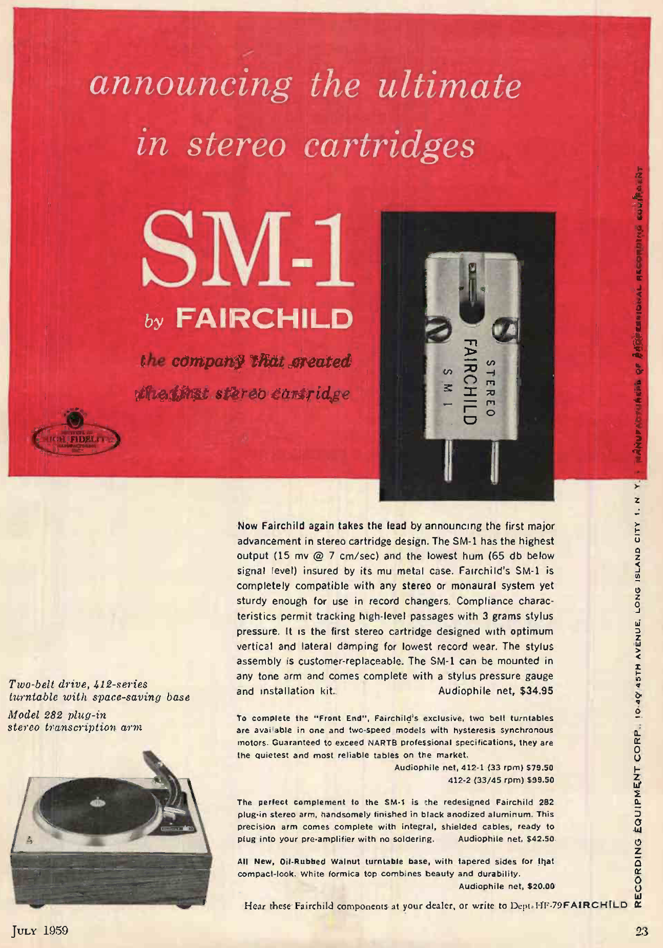 Fairchild SM1 Cartridge