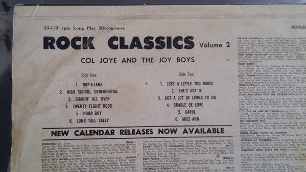 Col Joye & The Joy Boys* : Rock Classics No. 2 (LP, Album, Mono, RE)
